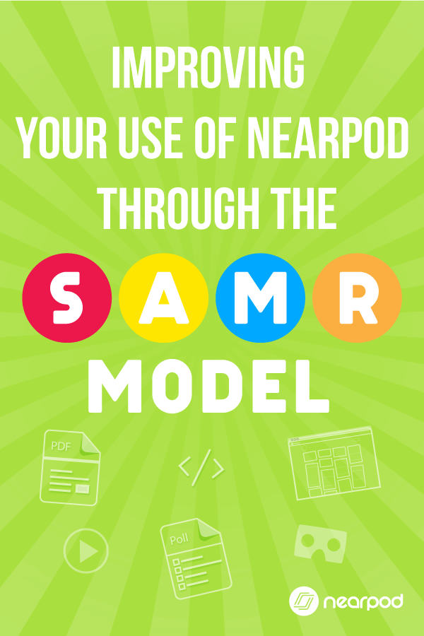 Explore SAMR model examples using Nearpod and technology in the classroom. Integrate technology in the classroom in a meaningful way!