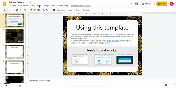 New year-themed slide templates for goal setting lessons