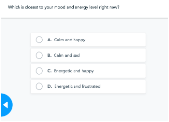 Poll question to get insight into how students are feeling