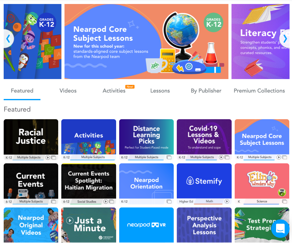 Nearpod Lesson Library