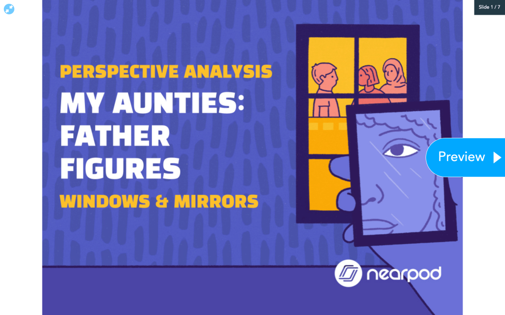 My Aunties: Father Figures lesson activity for Grades 9-12