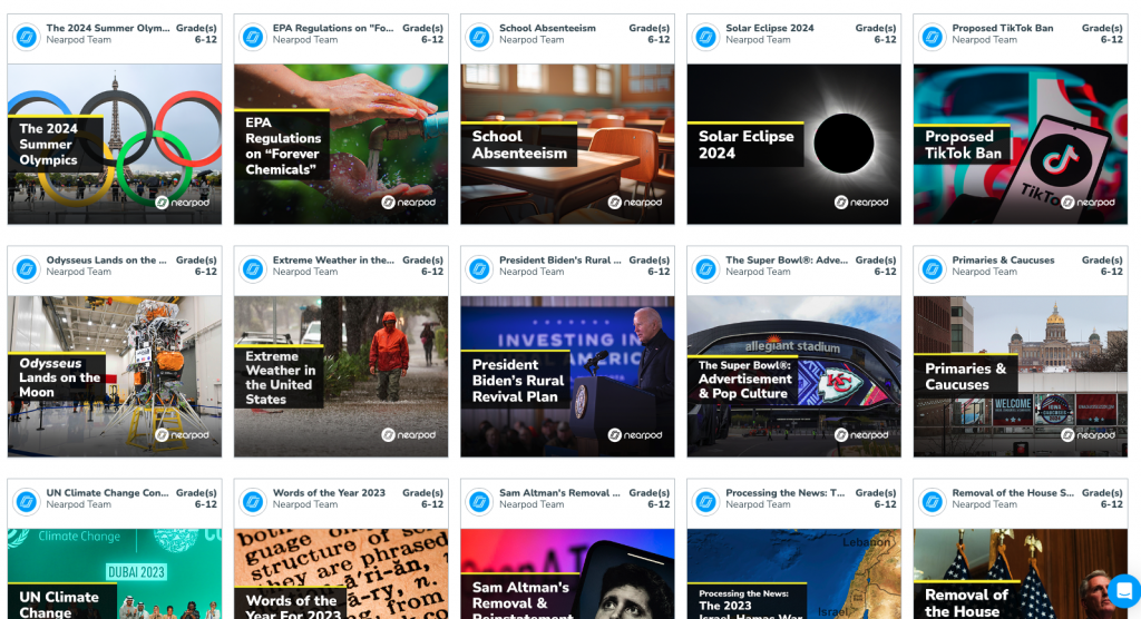 Nearpod current events lessons