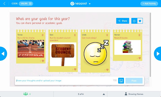 Collaborate Board Nearpod activity example