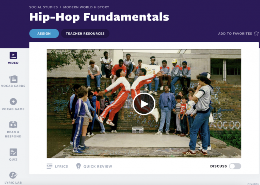 Hip-Hop Fundamentals Flocabulary video lesson