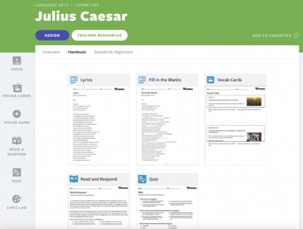 Julius Caesar Flocabulary lesson video