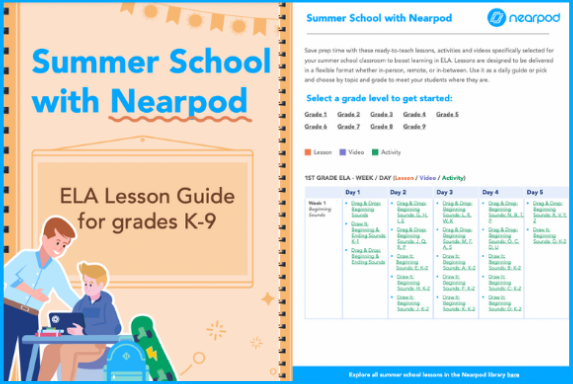 Summer School Nearpod ELA Guide PDF Lessons and Activities