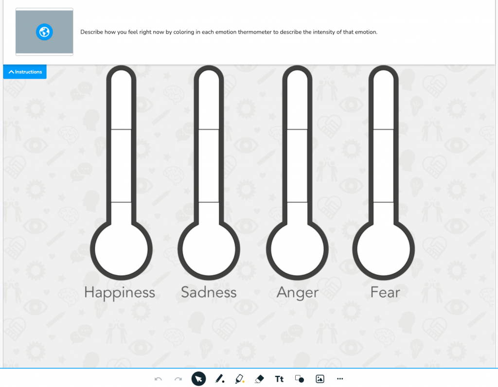 Emotion Thermometer Draw It activity for K-5