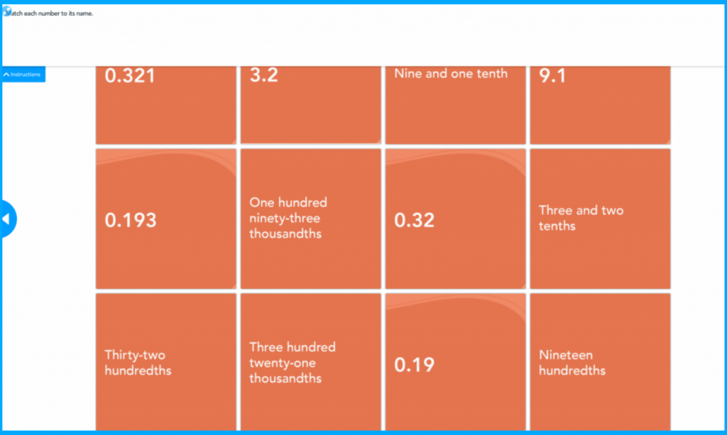 Nearpod Matching Pairs Math: Converting Decimals to Fractions (5-6) to prevent the summer slide