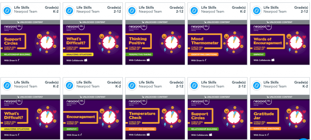 Nearpod social and emotional learning SEL lessons and activities