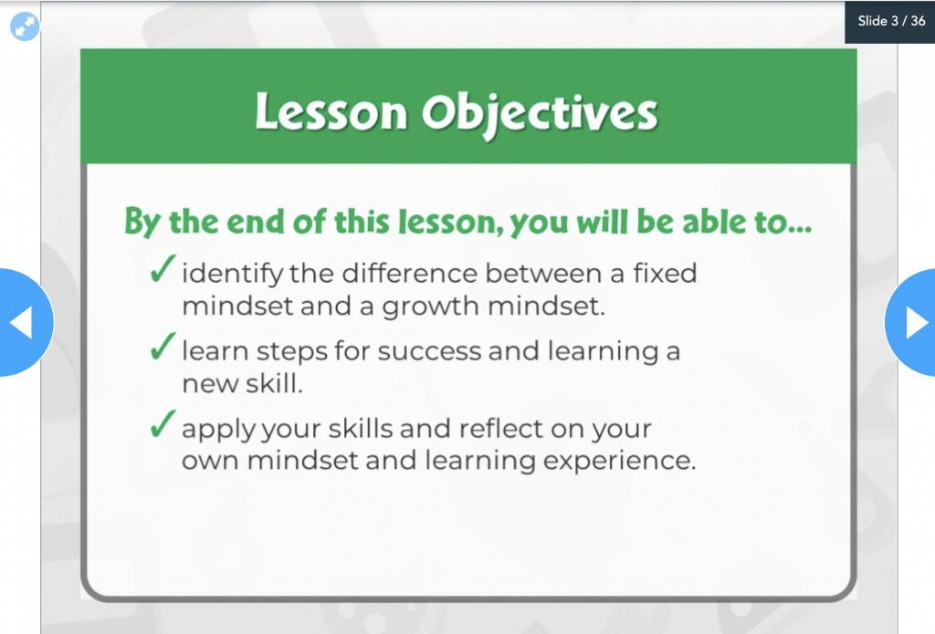 presentation of objectives in lesson plan