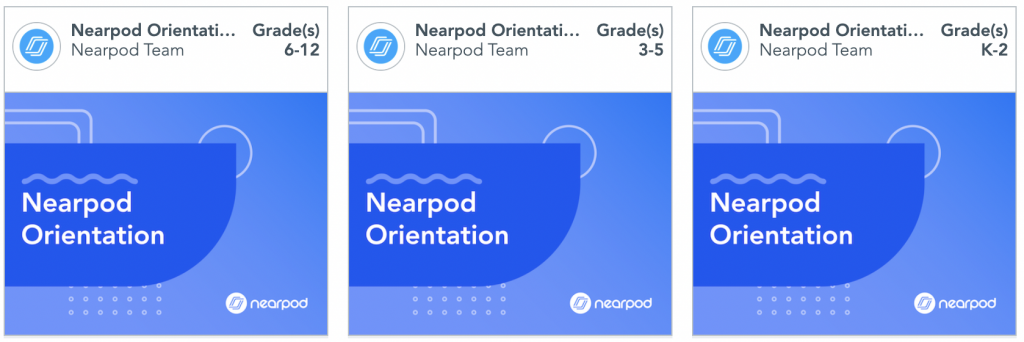 Nearpod orientation lesson covers
