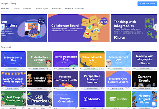Nearpod teaching resources on the Lesson Library
