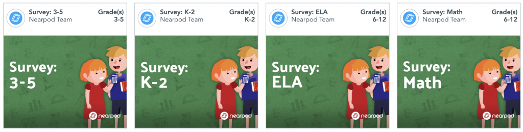 Nearpod premade classroom surveys