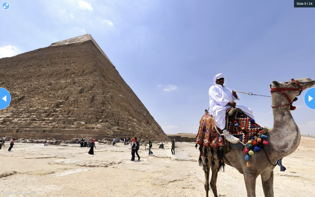Virtual Reality (VR) experience of the Great Pyramid of Giza