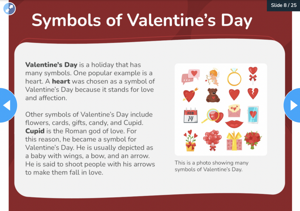 Valentine's Day lesson on the holiday's history and significance