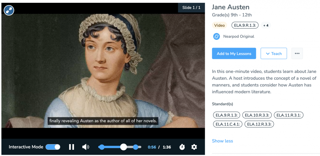 Jane Austen - Just a Minute video