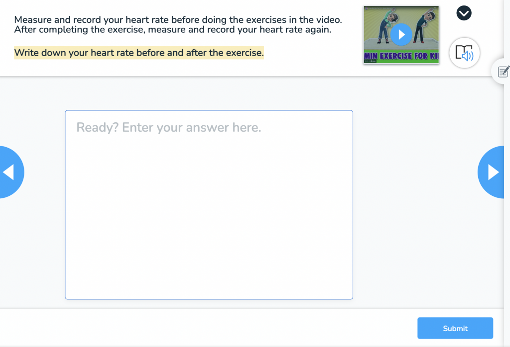 Nearpod interactive activity for teaching physical education