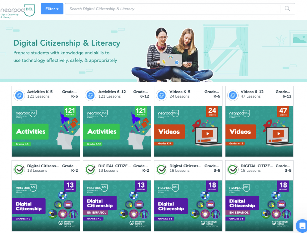 Nearpod Digital Citizenship and Literacy Program lessons