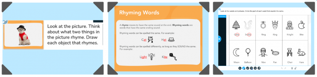 Rhyming Word lesson on Nearpod as a TPACK example