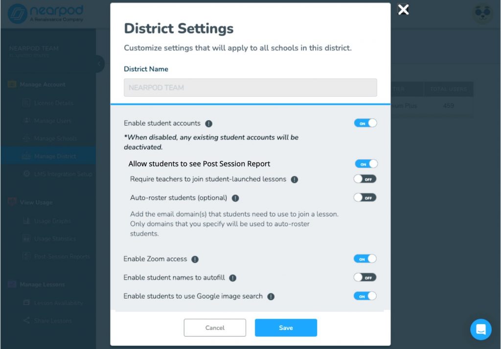 Control Student Access to Post-Session Reports