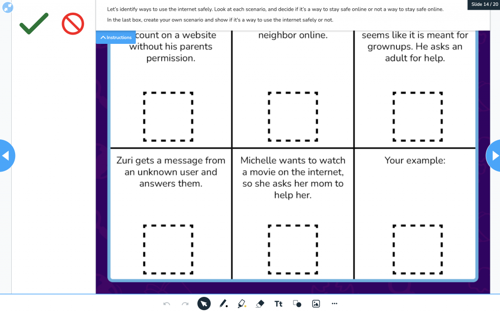 Drag & Drop activity - Traveling Safely Online lesson