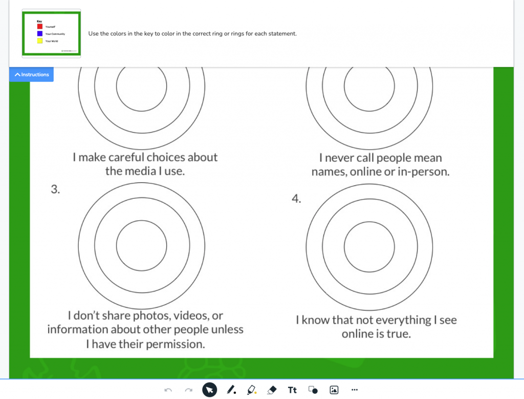 Draw It activity - Rings of Responsibility lesson