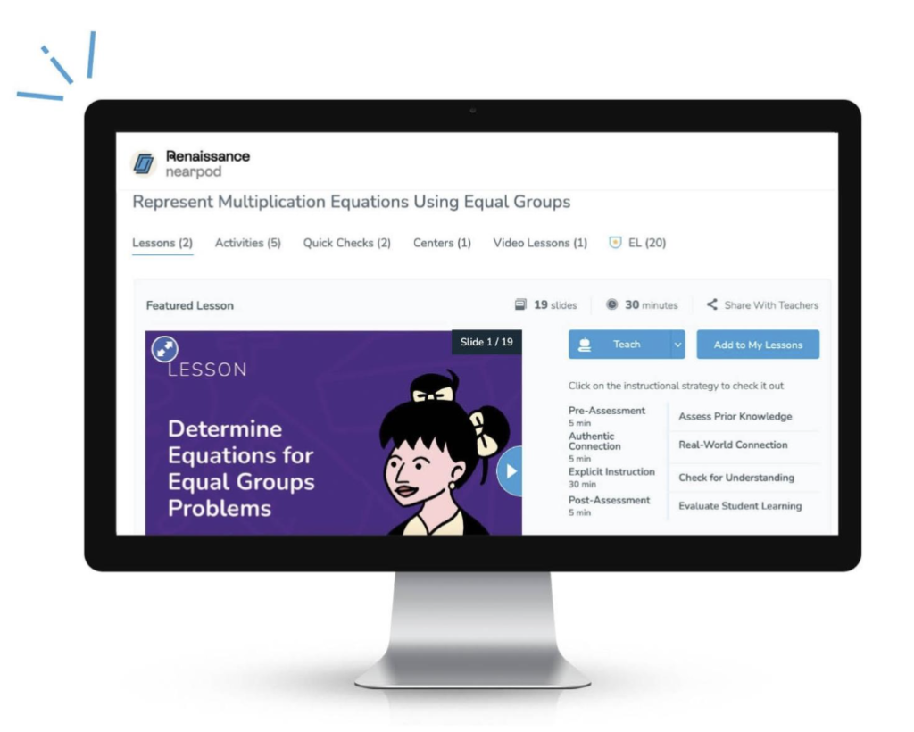 Nearpod Math program lesson