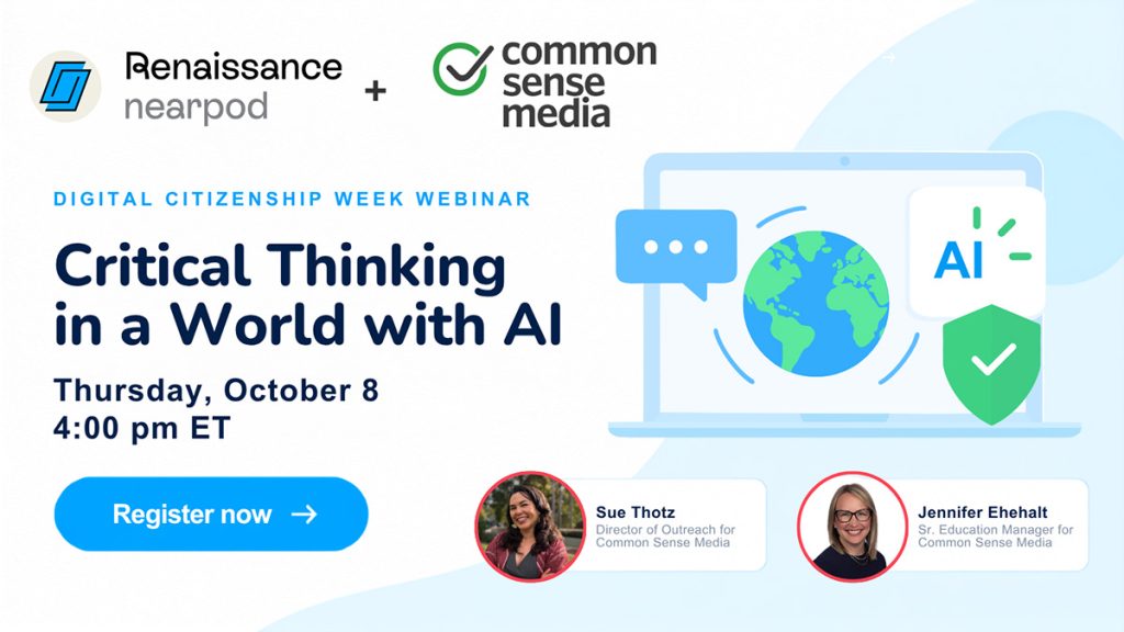 Critical Thinking in a World with AI webinar graphic